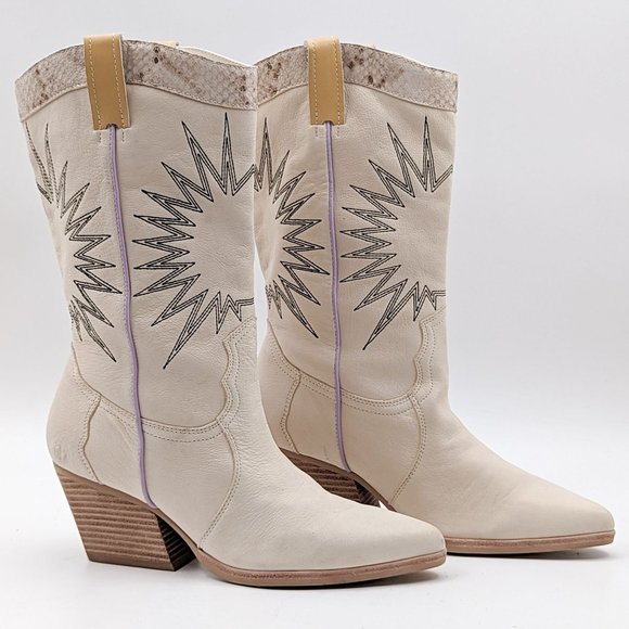 Dolce Vita Shoes Dolce Vita Women Cream Lawson Western Cowboy